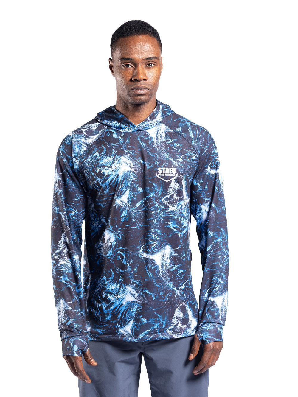 Tasman Hooded UV Protection Performance T-Shirt - Dark Storm