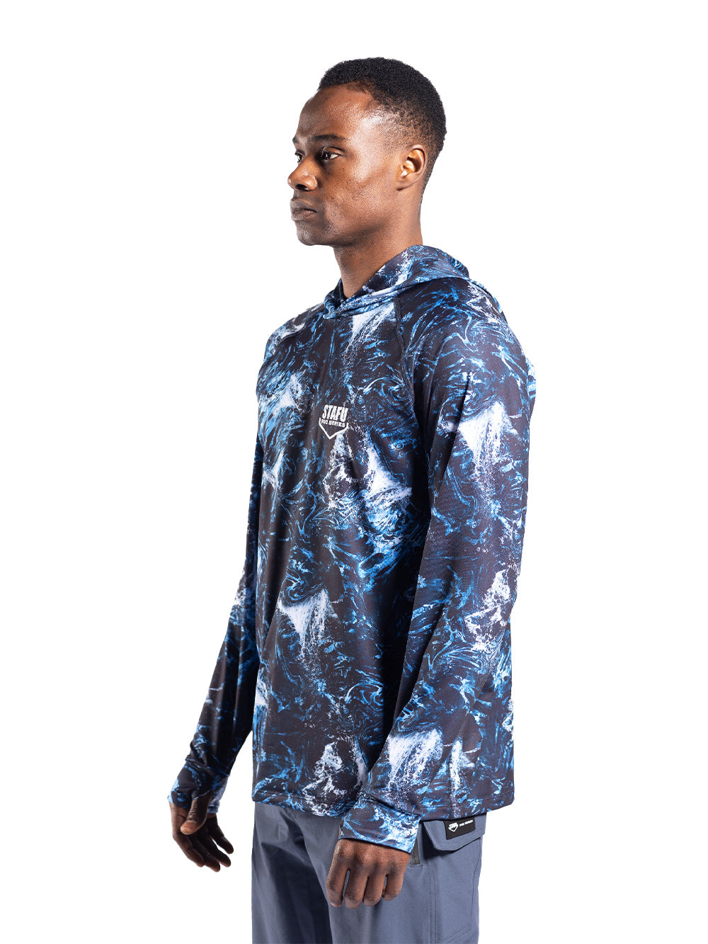 Tasman Hooded UV Protection Performance T-Shirt - Dark Storm