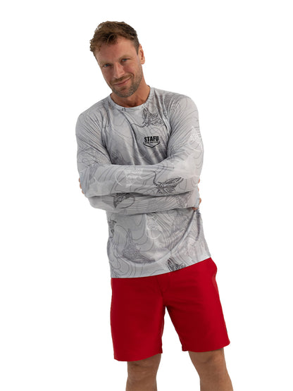 Tasman Round Neck UV Protection Performance T-shirt - Manta Grey