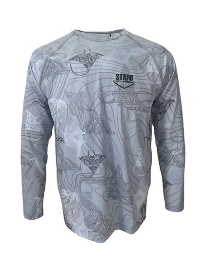 Tasman Round Neck UV Protection Performance T-shirt - Manta Grey