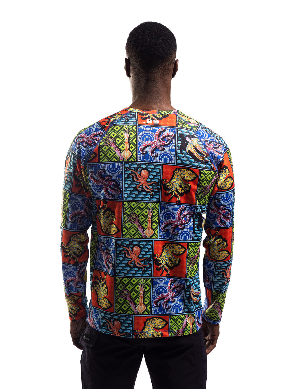 Tasman Round Neck UV Protection Performance T-shirt - Octopus Colorful