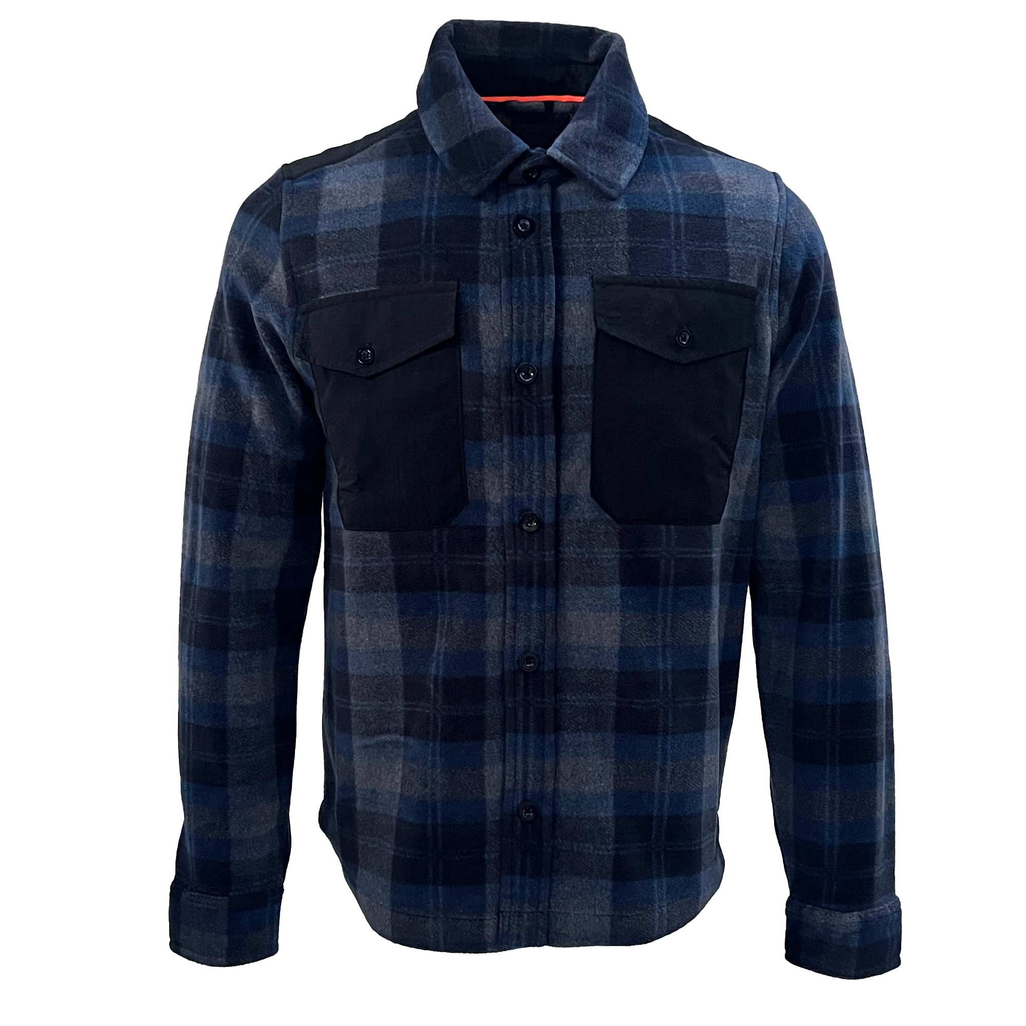 Wake Long Sleeve Fleece  Shirt - Check Blue