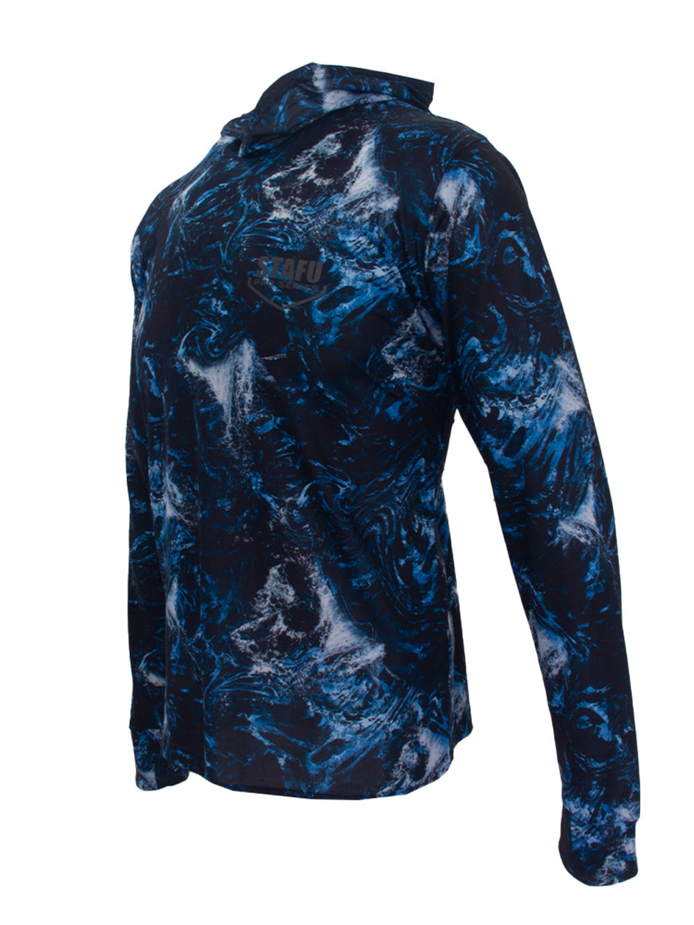 Zero Hooded Long Sleeve UV Protection Performance T-shirt - Dark Storm