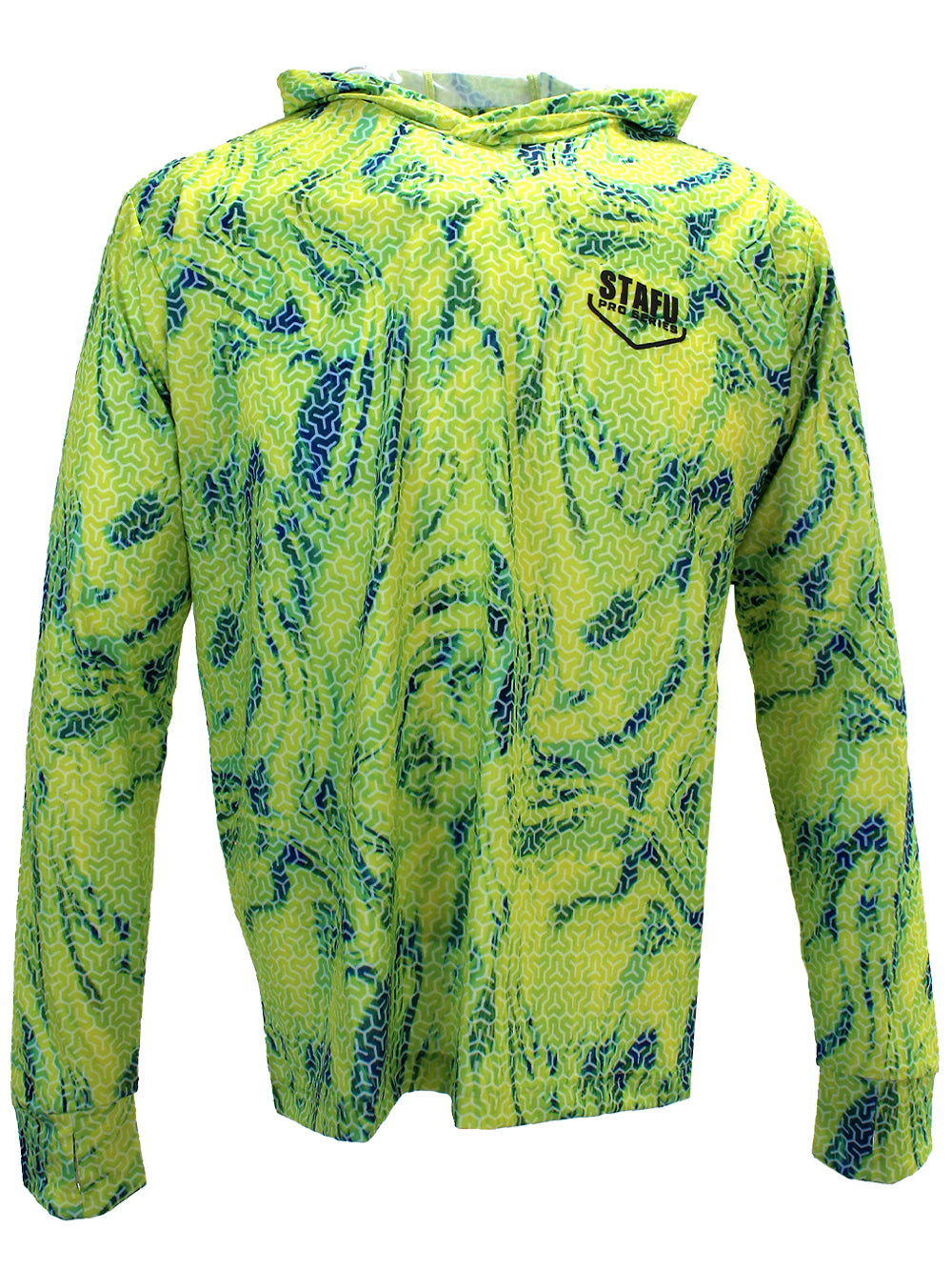 Zero Hooded Long Sleeve UV Protection Performance T-shirt - Trophy Lime