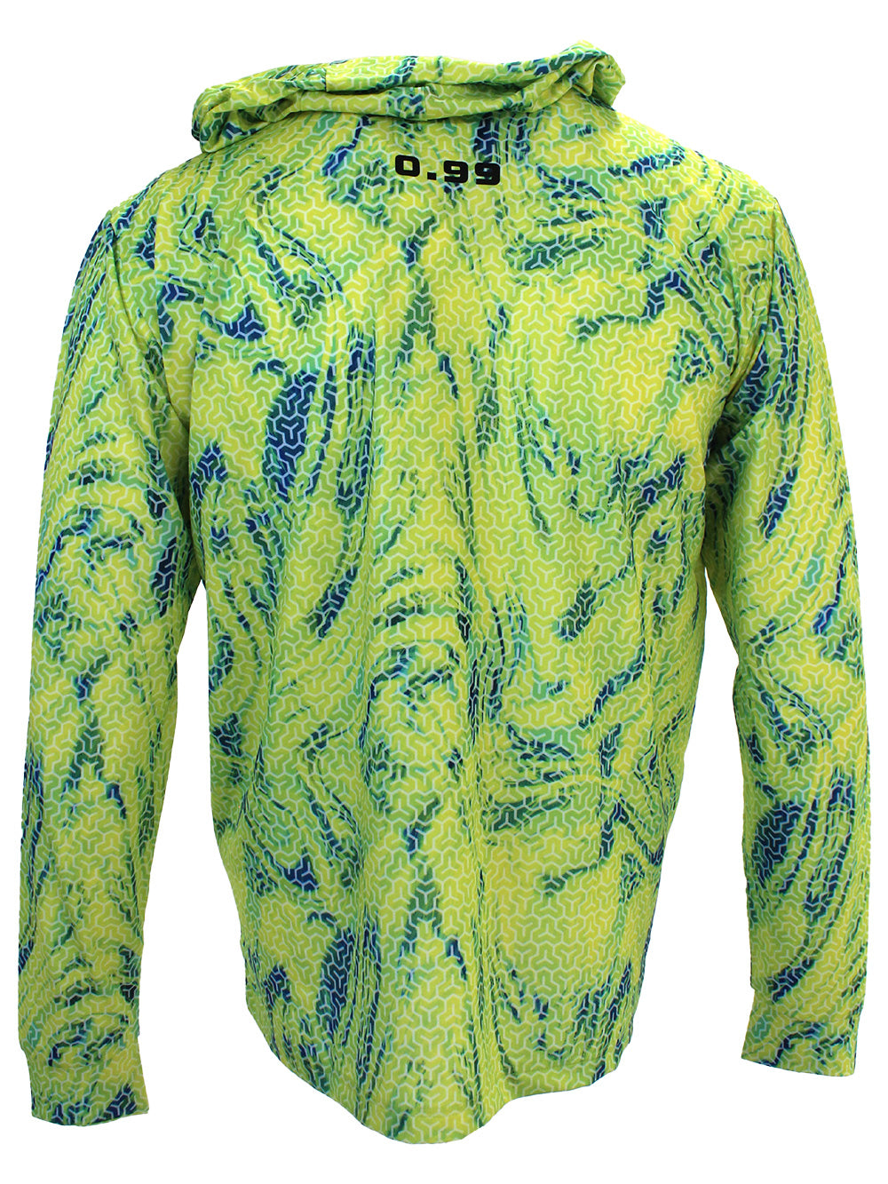 Zero Hooded Long Sleeve UV Protection Performance T-shirt - Trophy Lime