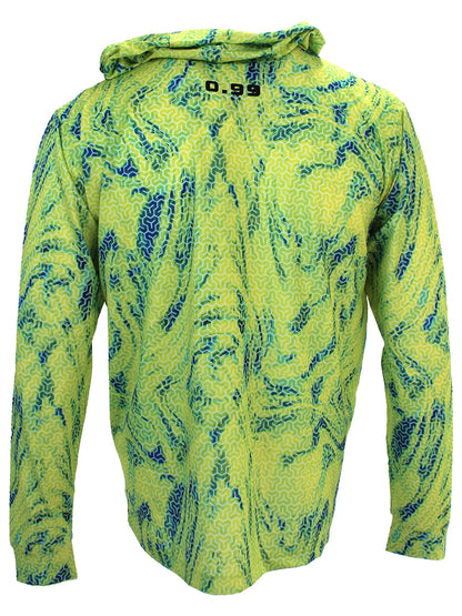 Zero Hooded Long Sleeve UV Protection Performance T-shirt - Trophy Lime
