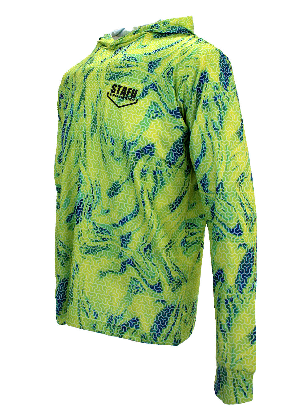 Zero Hooded Long Sleeve UV Protection Performance T-shirt - Trophy Lime