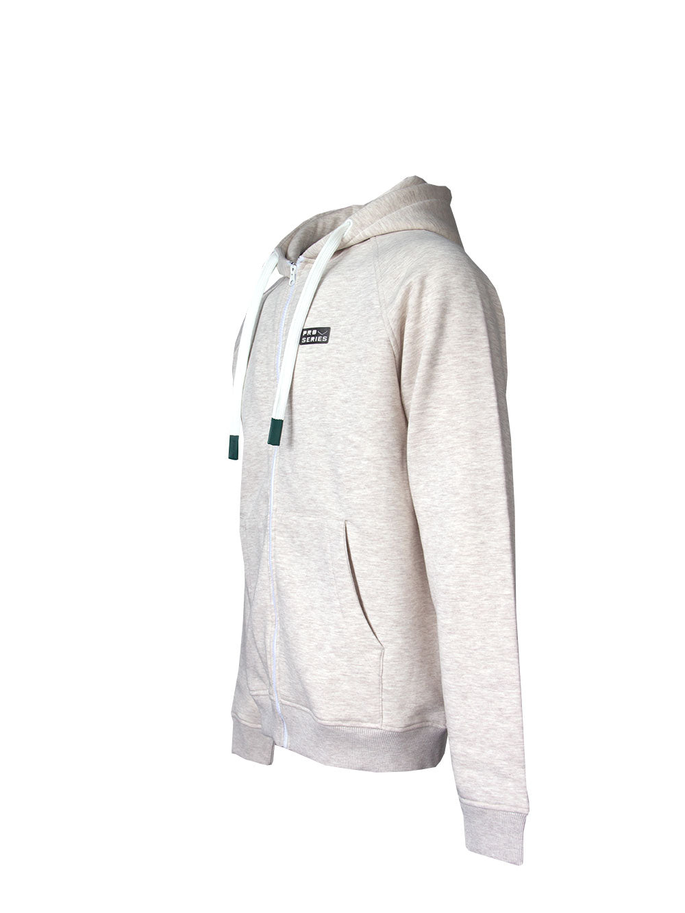 FreeCast Fermuarlı ve Kapşonlu Sweatshirt – Bej Melanj