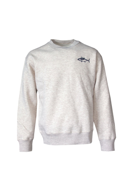 FreeCast Round Neck Sweatshirt – Orange-Snow Melange