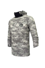 Haka Hooded Long Sleeve Fishing Shirt - Camo - Brown