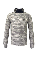 Haka Hooded Long Sleeve Fishing Shirt - Camo - Brown