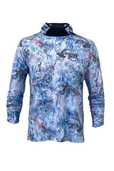 Haka Hooded Long Sleeve Fishing Shirt - Hammerhead - Blue