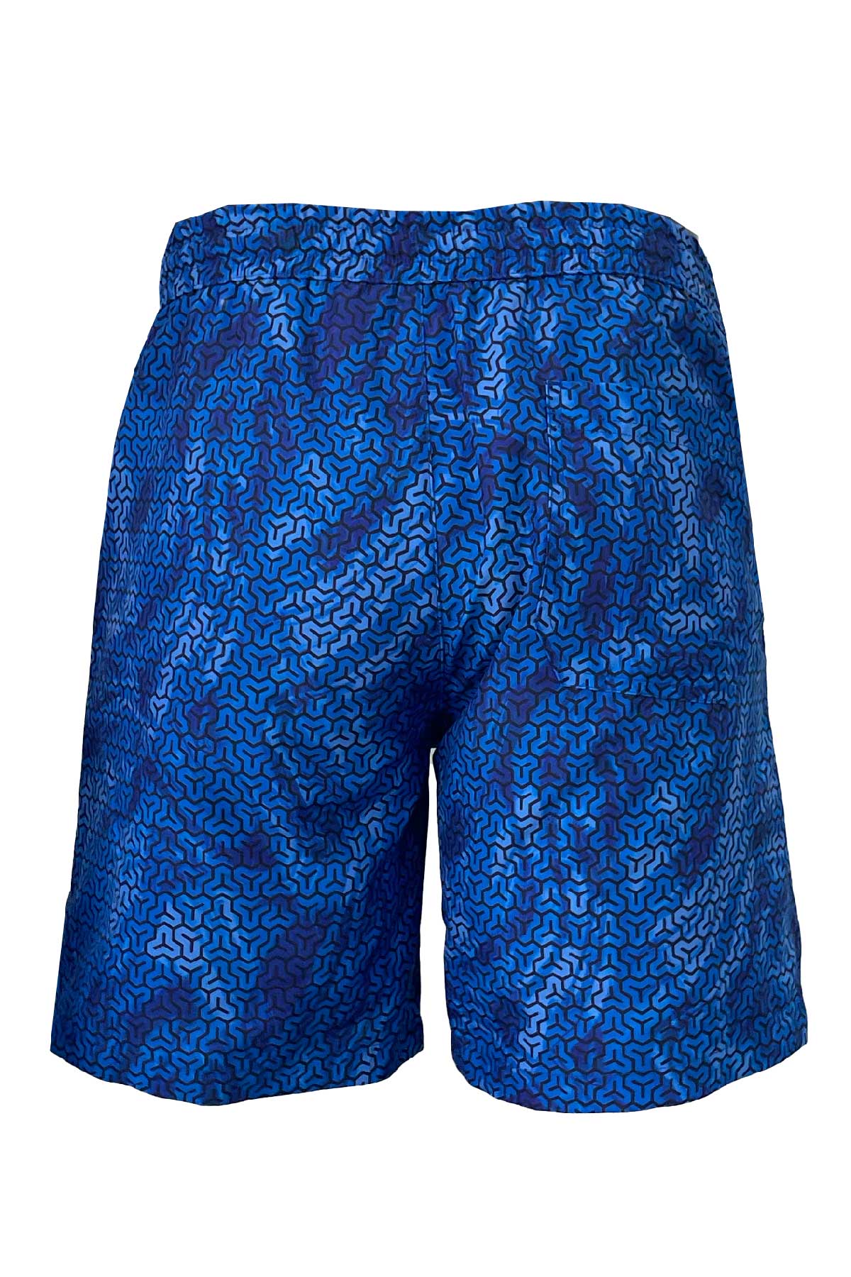 Latitude Men's Trophy Patterned Blue Swimshort