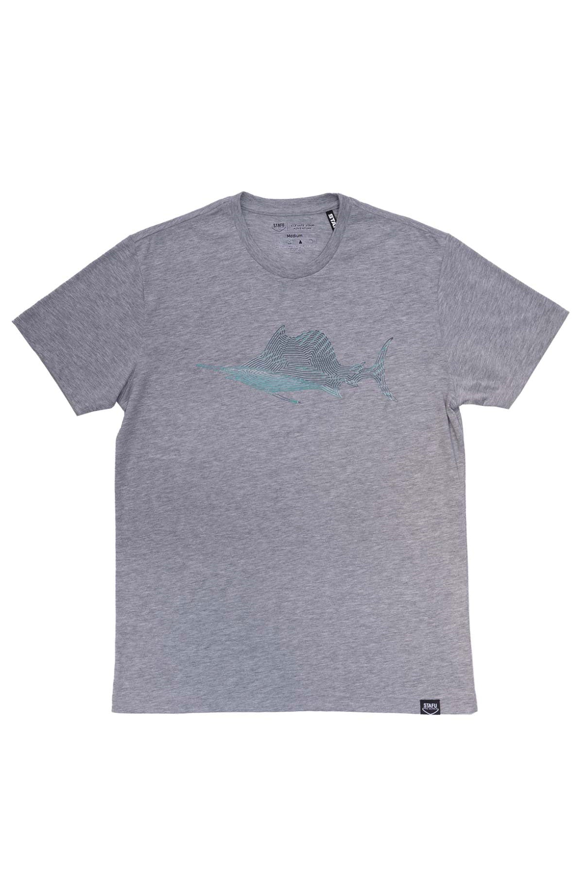 Izo Basic Short Sleeve Crew Neck T-Shirt - Grey Marl - Stafu Pro Series