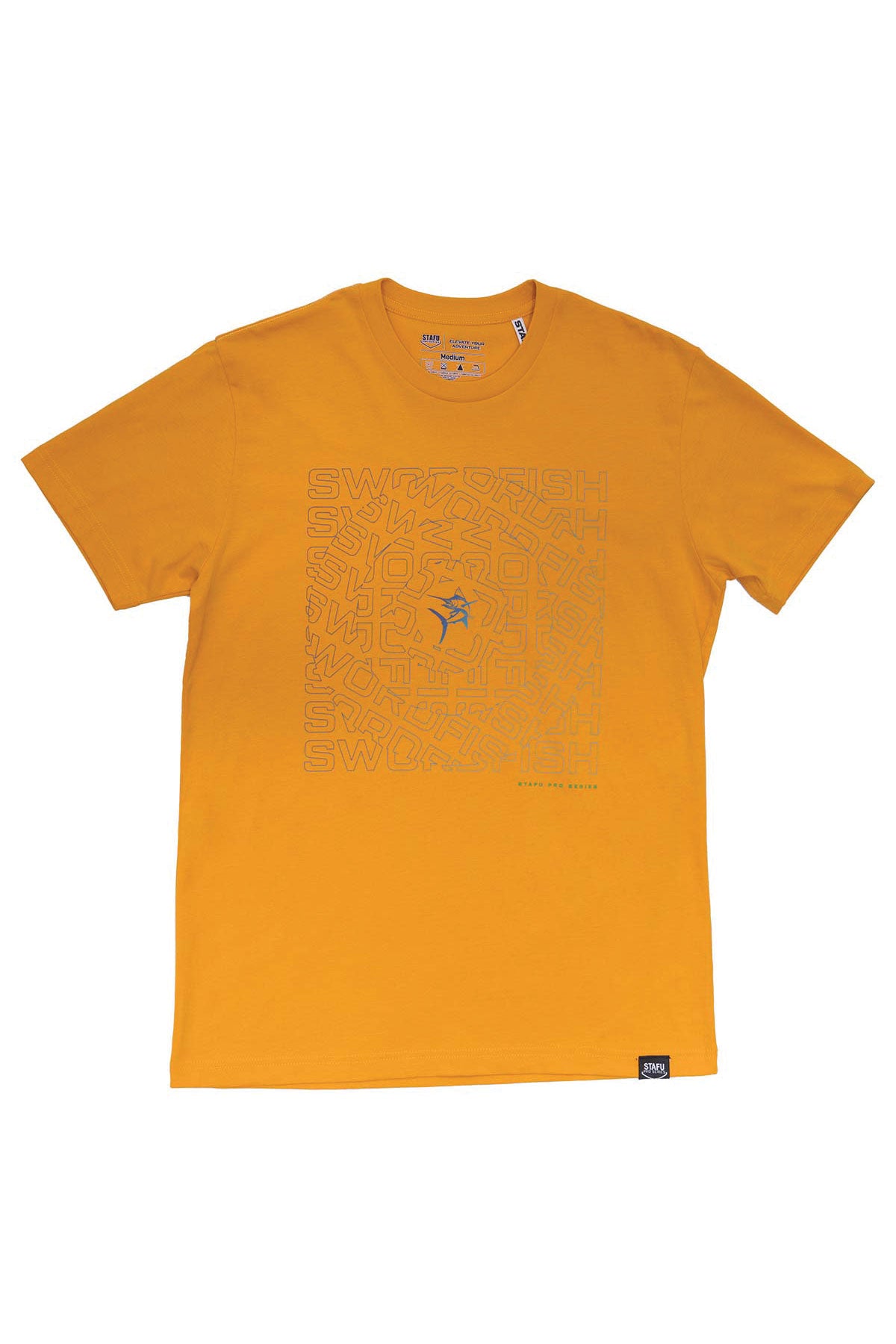 Maze Basic Short Sleeve Crew Neck T-Shirt - Yellow - Stafu Pro Series