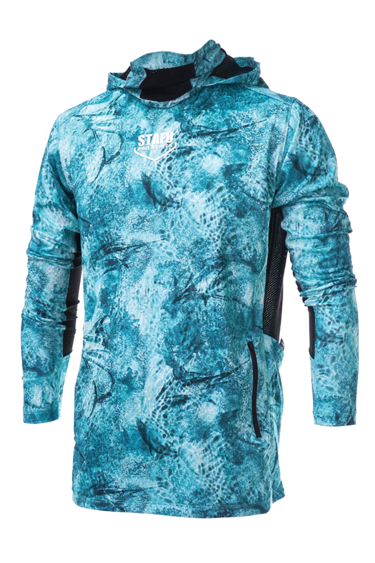 Argonaut Hooded Fishing Shirt - Marlin Mania - Blue - Stafu Pro Series