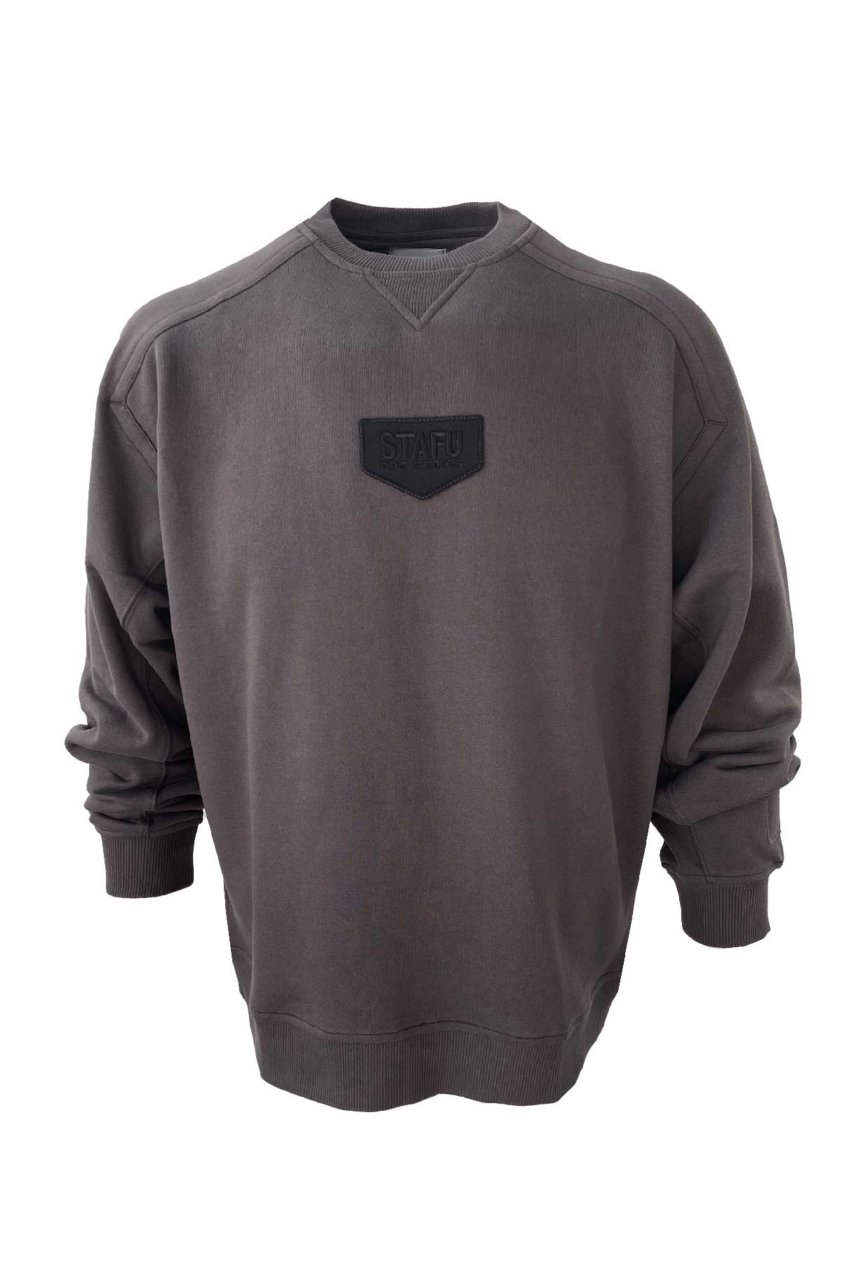 Retro Unisex Crew Neck Long Sleeve Grey Sweatshirt