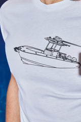 Planer Short Sleeve Crew Neck T-shirt -White