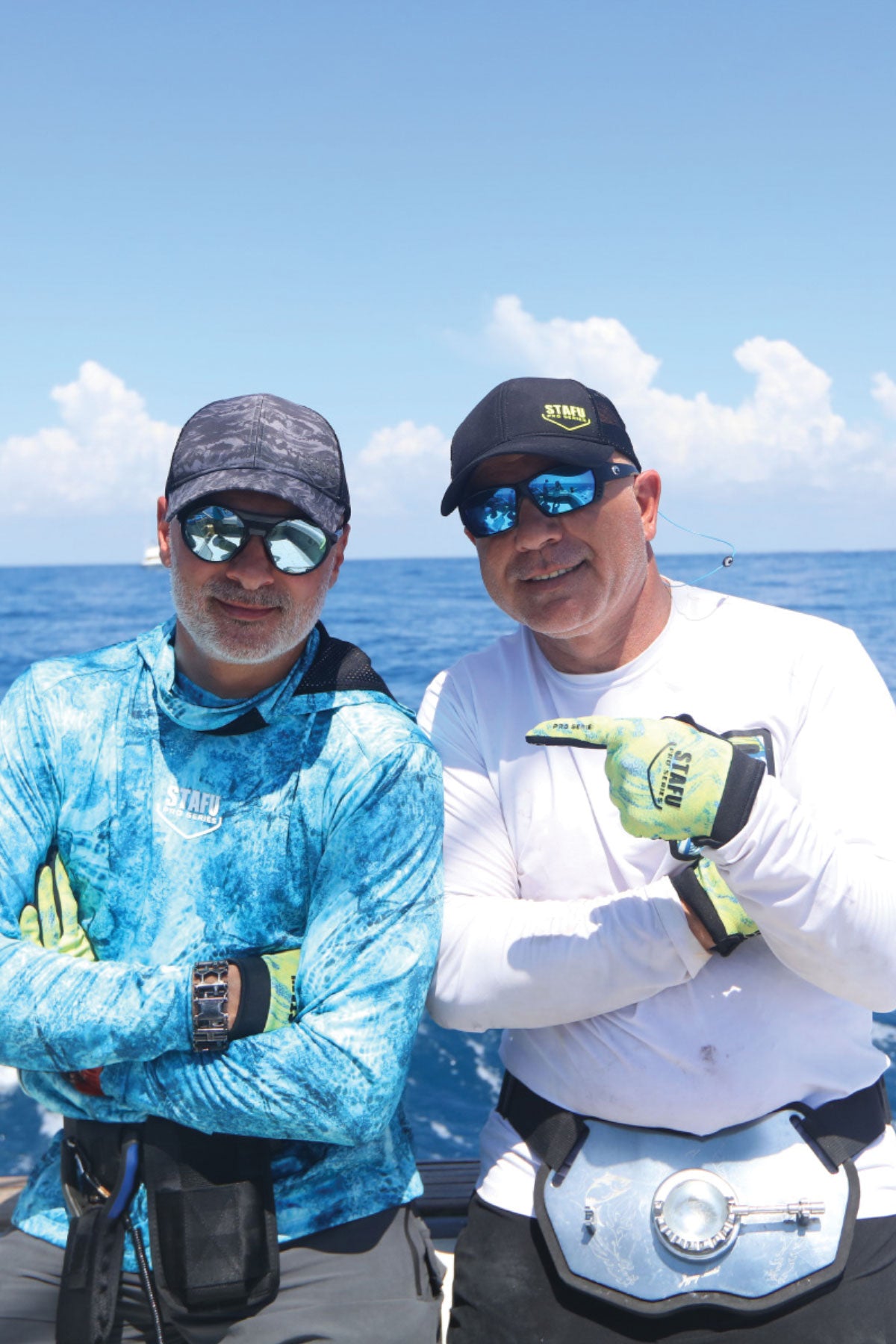 Argonaut Hooded Fishing Shirt - Marlin Mania - Blue - Stafu Pro Series