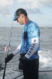 Ahoy-Long-And-Short-Sleeve-Together-Fishing-Shirt-Marlin-Mania-Blue - Stafu Pro Series