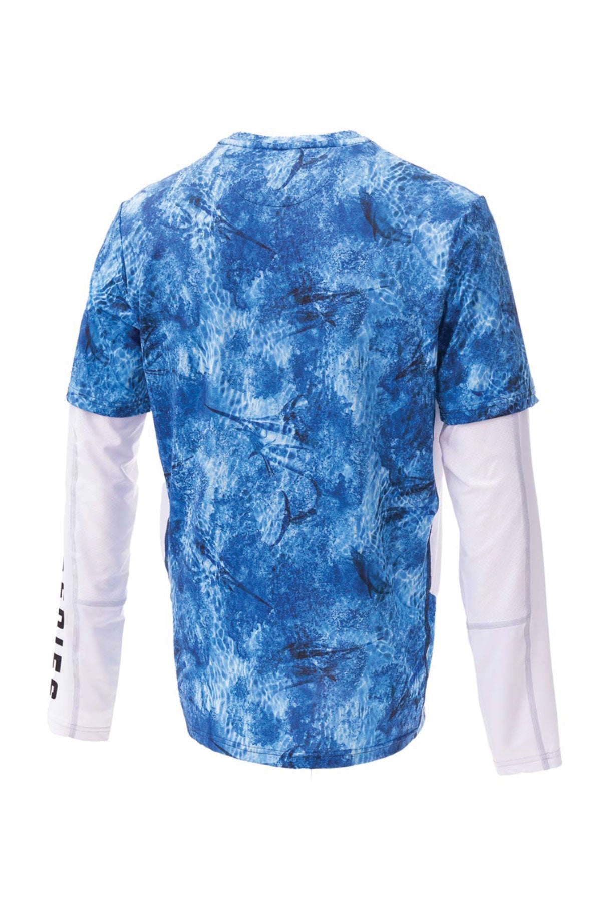 Ahoy-Long-And-Short-Sleeve-Together-Fishing-Shirt-Marlin-Mania-Blue - Stafu Pro Series