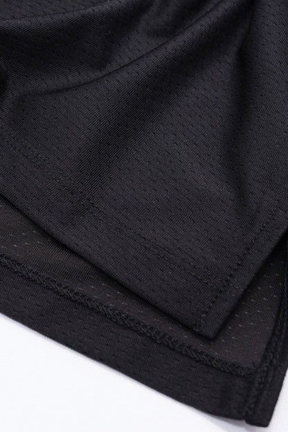 League Air Men's Perforated Short Sleeve Fisherman Sailor Black UV Protected Polo Shirt