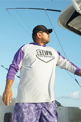 Outrigger Hooded Long Sleeve Fishing Shirt  - Purple - Stafu Pro Series