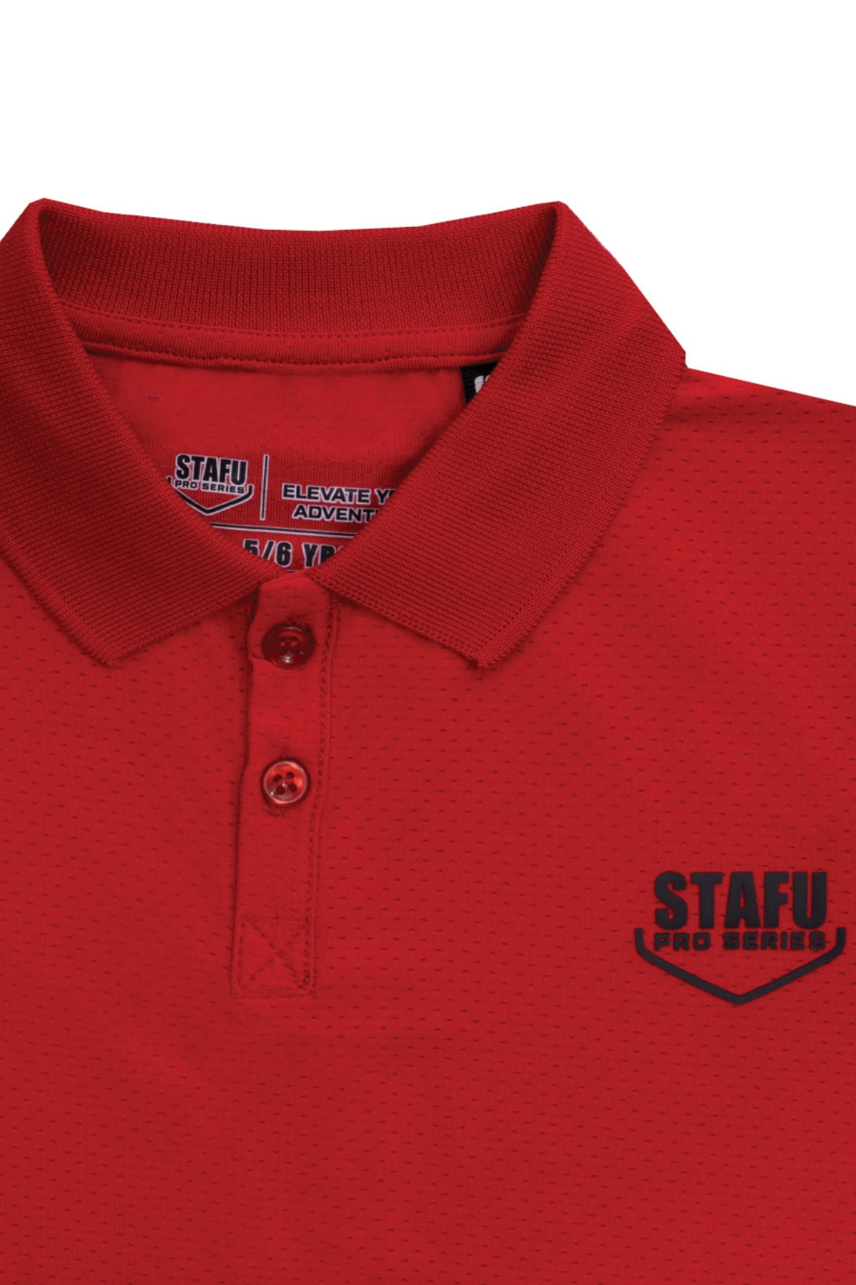 League Jr. Short Sleeve Polo Neck Shirt - Red - Stafu Pro Series