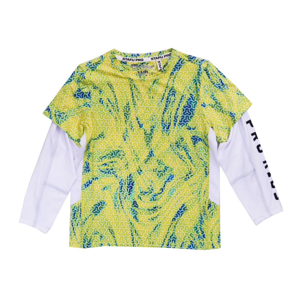 Ahoy Jr. Long And Short Sleeve Together Fishing Shirt - Trophy - Lime - Stafu Pro Series