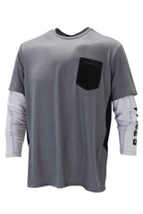 Ahoy Long And Short Sleeve Together Fishing Shirt -Grey - Stafu Pro Series
