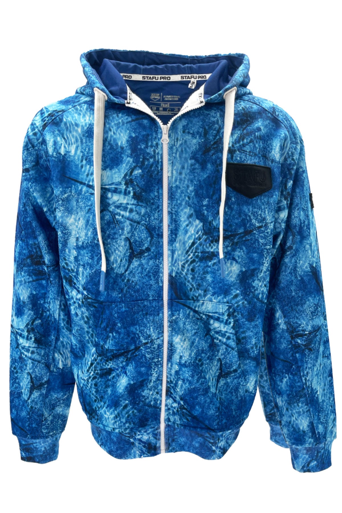 Jedi Full Zip Hooded Long Sleeve Sweatshirt - Marlin Mania - Blue - Stafu Pro Series