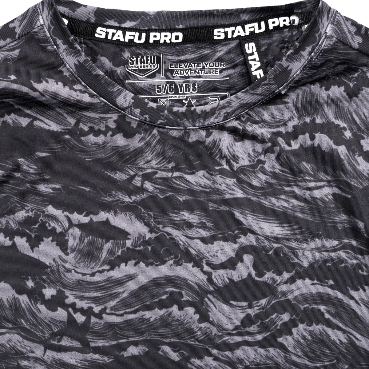 Ahoy  Jr. Long And Short Sleeve Together Fishing Shirt - Signature- Black Edition - Stafu Pro Series
