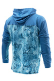 Outrigger Hooded Long Sleeve Fishing Shirt - Marlin Mania - Blue - Stafu Pro Series