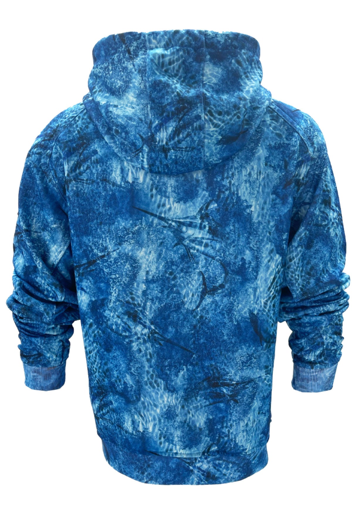 Jedi Full Zip Hooded Long Sleeve Sweatshirt - Marlin Mania - Blue - Stafu Pro Series