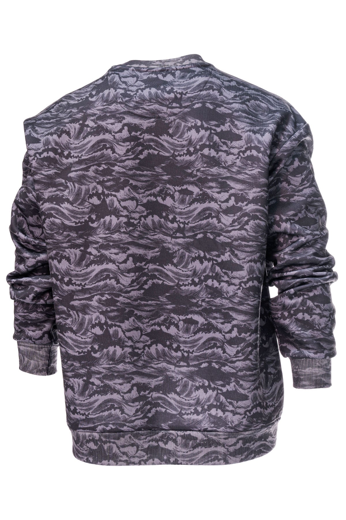 Retro Crew Neck Long Sleeve Sweatshirt - Signature - Black - Stafu Pro Series